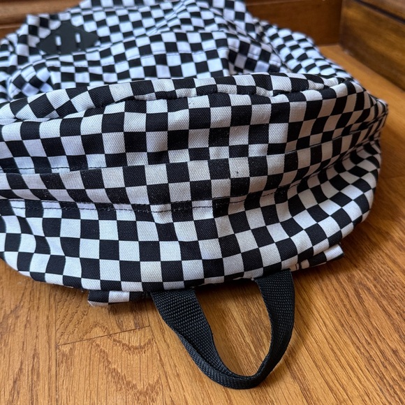 Vans Old Skool Checkered Backpack Bookbag Black White Large Padded Inside Pocket - Picture 3 of 11